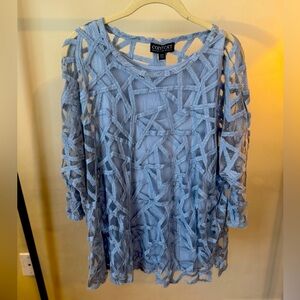 Context by Lord & Taylor Lace Blouse